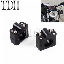 1 Pair 1-1/8" CNC Motorcycle Handlebar Riser 28mm Adjustable Bar Clamps Universal for Honda Kawasaki Yamaha Harley Cafe Racer 2024 - buy cheap