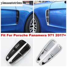 Car Side Air Vent Outlet Panel Decorative Cover Trim ABS Carbon Fiber / Matte Exterior Kit For Porsche Panamera 971 2017 - 2020 2024 - buy cheap