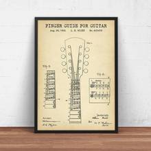 Guitar Patent Poster Musician Gifts for Fender Guitar Blueprint Art Canvas Painting Pictures Music Wall Art Prints Studio Decor 2024 - buy cheap