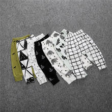 New Spring Autumn Kids Boys Harem Pants Girls Leggings Catoon Striped Plaid Animal Full Print Elasticity Children Cotton Trouser 2024 - buy cheap