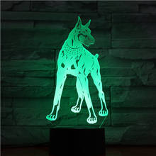 3D Собака красочная настольная лампа сенсорное управление 7 цветов Изменение Акриловые Детские ночник USB декоративные Детские Рождественские подарки 1419 2024 - купить недорого