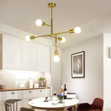 Postmodern Nordic geometric line chandelier lights restaurant kitchen bedroom lighting simple creative designer Chandelier 2024 - buy cheap