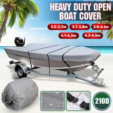 3.5m-4.5m Open Boat Cover Trailerable Fishing Boat Cover 210D Waterproof UV-Resistant Dust-proof Heavy Duty Marine Cover Grey 2024 - buy cheap