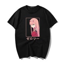 Anime Japanese DARLING in the FRANXX Zero Two T-shirt Men Casual Fashion Hip hop Unisex Tops Short Sleeve Harajuku T Shirts 2024 - buy cheap