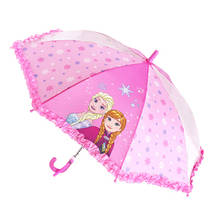 Disney-paraguas Frozen2 para niños, sombrilla semiautomática de mango largo, Minnie Princess Girl, Sunny, regalo para niños pequeños 2024 - compra barato