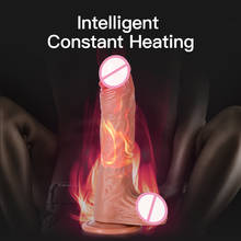 Realistic Dildo Vibrator 10 Speeds Telescopic Swing Vibrating Dildo Female Masturbation Penis Sex Toys For Women Adult Sex Shop 2024 - buy cheap