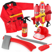 Children Simulation Plastic Pretend Toy Fireman Cosplay Accessories Sets With Axe and Extinguiher for Kids Gift 2024 - buy cheap