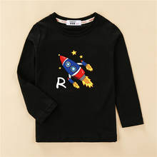 Lolocee boys space shuttle t-shirt spring autumn cotton tees kids cartoon o-neck shirt baby boy rocket tops 3-14T 2024 - buy cheap