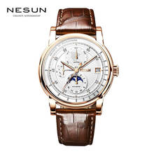 Seagull ST16K3-AAA Automatic Men's Watch NESUN Switzerland Luxury Brand Mechanical Watches Cowhide Leather Waterproof Clock Gift 2024 - buy cheap