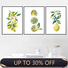 Yellow lemon summer fruit picture poster wall decoration fruit shop wall art canvas painting 2024 - buy cheap