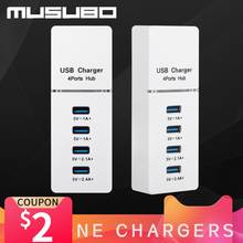 Musubo 4 USB Mobile Phone Chargers For iPhone Xs Max XR X 6s Plus 7 8 5 US UK EU AU Fast Charger For HUAWIE Xiaomi Redmi Samsung 2024 - buy cheap
