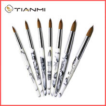TIANMI Gradient Color Kolinsky Acrylic Nail Brushes Nail Art Tool Nail Polish Brush Set Painting Pen For NAIL Beginner 2024 - купить недорого