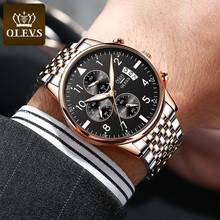 OLEVS New Luminous Luxury Quartz Men Watch Waterproof Stainless Steel Strap Fashion Watches Date Clock 2024 - buy cheap