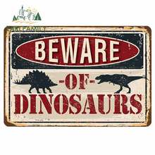 EARLFAMILY 13cm x 11cm for Metal Sign-Beware of Dinosaurs Funny Car Stickers DIY Car Styling Sun Protection Decals 2024 - buy cheap