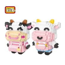 LOZ-figuras de acción de vaca para niñas, bloques de construcción de dibujos animados, modelo de Anime para niñas, regalos, muñeca bonita, juguetes para niños, regalo de Año Nuevo 9253 2024 - compra barato