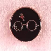 Magic glasses and scar pin dark cute wizardry accessory 2024 - buy cheap