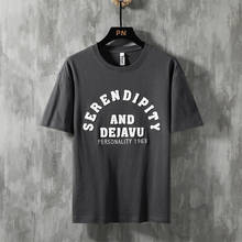 Camiseta de manga corta para hombre, camisetas informales con letras, 100% algodón, Hip-Hop, ropa de Fitness de verano, M-3XL 77 2024 - compra barato