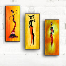 Abstract African Woman Portrait Oil on Canvas Painting Posters and Prints Scandinavian Art Wall Picture for Living Room No Frame 2024 - buy cheap