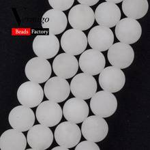 Natural Dull Polished White Jades Stone Round Beads For Jewelry Making DIY Necklace Bracelet 4-12mm Matte Spacer Loose Beads 15" 2024 - buy cheap