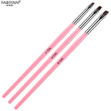 3Pcs Pink Row Dotting Dot Builder Flat Painting Crystal Carving UV Gel Nail Art Acrylic Polish Tips Pen Brush Manicure Tools Set 2024 - buy cheap