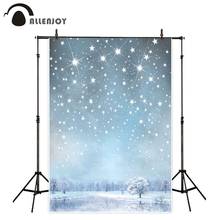 Allenjoy photophone backgrounds Christmas winter wonderland forest lake glitter star backdrops photography photocall photobooth 2024 - buy cheap