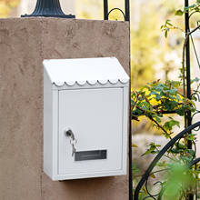 Metal Rust-proof Mailbox Post Mail Secure Lockable Mail Box Home Office Gate 2024 - buy cheap