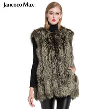 New Winter Real Fox Fur Top Quality Vest Fashion Style Women Natural Fur Gilet Sleeveless Coats S7360 2024 - buy cheap