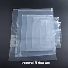 Bolsa de plástico transparente para almacenamiento de ropa interior, paquete de tela de viaje, bolsa de embalaje de polietileno con cremallera, 10 piezas, 4 tamaños 2024 - compra barato
