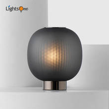 Simples quarto preto candeeiro de mesa de vidro nordic designer lâmpada de cabeceira 2024 - compre barato
