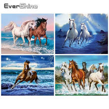 Evershine pintura de diamante cavalo ponto cruz de animais 5d diy conjunto completo de bordado de mosaico imagens de strass decoração de casa 2024 - compre barato