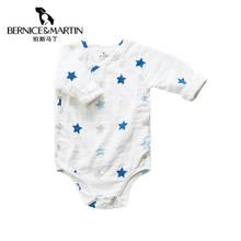 BERNICE & MARTIN 1 Pieces Muslin 100% Cotton Long Sleeve Triang Winter Clothes Jumpsuit Baby Clothes Star Onesie Costume 2024 - buy cheap