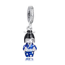 Qandocci pingente de contas japonesas, novo amuleto de bolinhas em azul quimono compatível com pulseiras pandora, braceletes de joias femininas faça você mesmo 2024 - compre barato