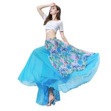Women Belly Dancing Costume Set crop Top printed chiffon maxi Skirt 2Pcs Belly Dancer Practice Clothes Suit Belly Dancing Wear 2024 - buy cheap