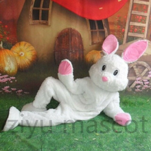 Easter  Bunny Mascot Costume White Rabbit Cartoon Animal Lovely Ravbbit Fancy Dress Unisex Adults Outfit Advertising Parade Suit 2024 - buy cheap