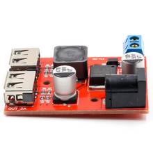 DC-DC USB Dual LM2596 LM2596S, 9V, 12V, 24V, 36V a 5V, 3A, placa convertidora Buck, cargador de coche, módulo de fuente de alimentación Solar 2024 - compra barato