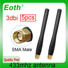 5pcs 433 mhz antena 3dbi sma conector macho 433 mhz antenas antena direcional 433 m antena iot sem fio lorawan watermeter 2024 - compre barato