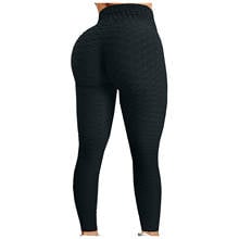 Calça legging push up feminina, vestuário fitness para treino esportivo, de cintura alta, anticelulite, sexy, preto mescla 2024 - compre barato