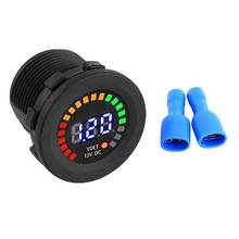 DC 12V Digital Voltmeter LED Panel Display Round Waterproof Voltage Gauge Meter for Car motorcycle 2024 - buy cheap