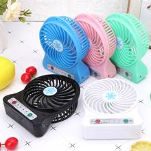 Portable Outdoor LED Light Fan Air Cooler Mini Desk USB Fan With 18650 Battery 4XFB 2024 - buy cheap