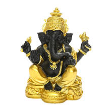 Resin Ganesha Figurine India Elephant God Buddha Home Feng Shui Decoration 2024 - buy cheap