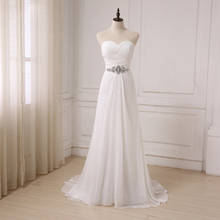Jiayigong Real White/ Ivory Chiffon Beach Wedding Dresses Vestido De Noiva Sweetheart Sleeveless Bridal Wedding Gowns Plus Size 2024 - buy cheap
