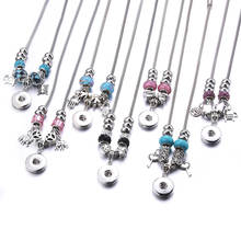 Wholesale Snap Jewelry Necklace Handmade DIY Charm Beaded Snap Button Necklace 18mm 20mm Snap Buttons Jewelry Beads Necklace 2024 - buy cheap