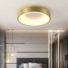 Потолочный светильник из меди, современный минималистичный светильник для спальни, красный светильник, домашний атмосферный светильник, роскошные лампы 2024 - купить недорого