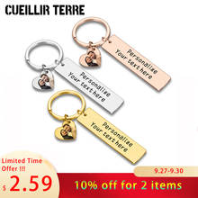 Custom Couple Keychain for Boyfriend Girlfriend Engraved Private Photo Name Text Keyring Wedding Anniversary Gifts 2024 - buy cheap