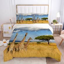 3D Bedding Sets Duvet Quilt Cover Set Comforter Pillowcase Bed Linens King Queen Full Double Single Animal Giraffe Home Texitle 2024 - buy cheap