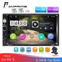 AMPrime-Radio estéreo con GPS para coche, reproductor Multimedia con Android, 2DIN, 7 pulgadas, WiFi, MP5, Mirrorlink, Audio estéreo 2024 - compra barato