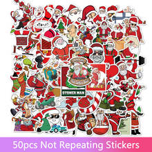 50PCS Christmas Decorative Sticker Merry Santa Claus Shaped Stickers For Diy Scrapbook Diary Album Decoration Christmas gift 2024 - buy cheap