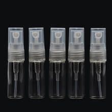 50pcs/Lot 2ml 3ml 5ml 10ml Portable Clear Glass refillable Perfume Bottle With Spray Empty Parfum Cosmetic Vials With Atomizer 2024 - buy cheap