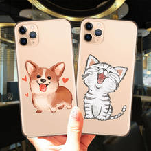Funda de teléfono con dibujos de perro y gato para iPhone, carcasa suave de silicona para iPhone 12 Mini, 11 Pro, XS Max, 6S, 8, 7 Plus, X, XR, SE 2 2024 - compra barato