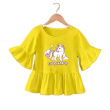 VIDMID-Camiseta para bebé y niña, ropa para Niñas Grandes, camisetas de algodón de manga corta, ropa de verano, tops, P72 2024 - compra barato